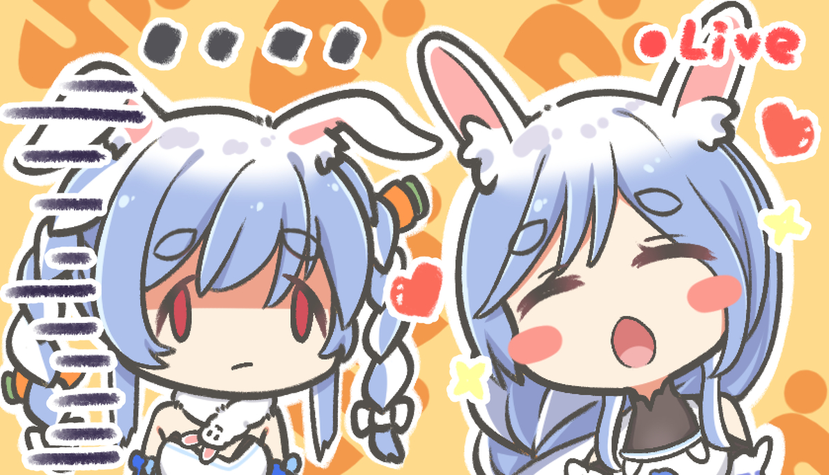 This is a pixiv picture whose title is Pekomami 初配信.