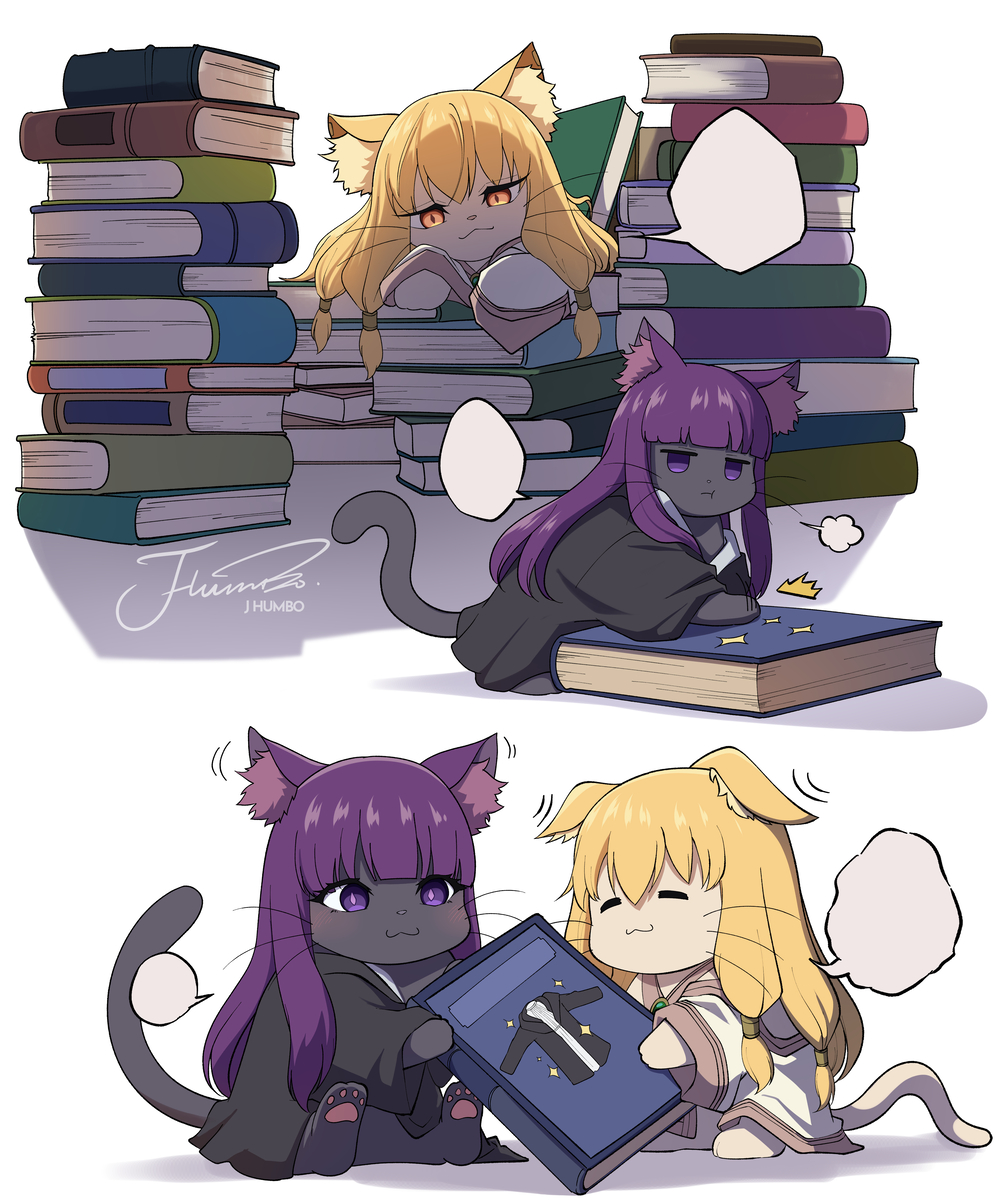 This is a pixiv picture whose title is 📚🐱📚  🐱💬 🐱📘🐱💬.