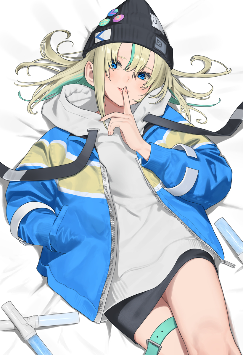 This is a pixiv picture whose title is 『夜のクラゲは泳げない』放送開始応援イラスト.