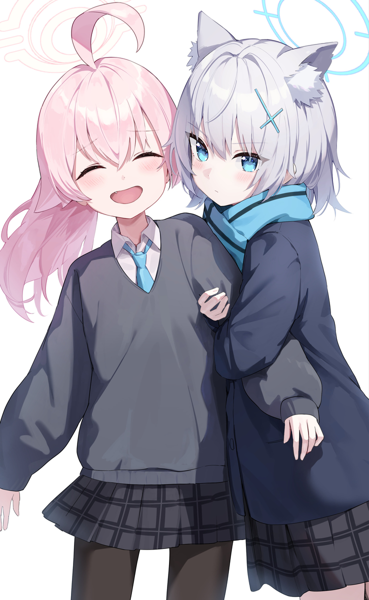 This is a pixiv picture whose title is ホシノとシロコ.