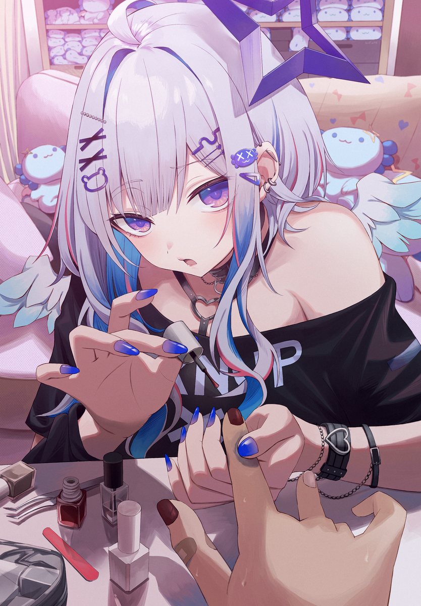 This is a pixiv picture whose title is nail.