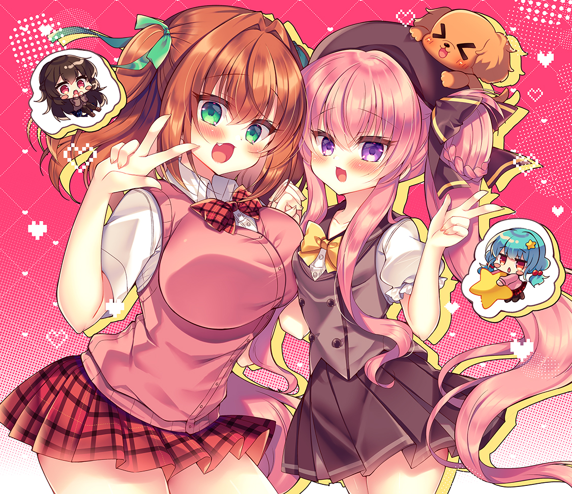 This is a pixiv picture whose title is 看板娘ちゃん集合～！.