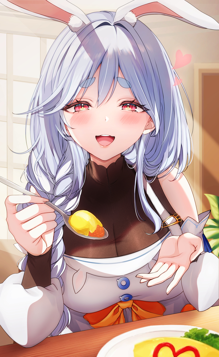 This is a pixiv picture whose title is 🐰🍳.