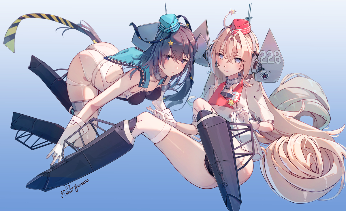 This is a pixiv picture whose title is ⭐USS「Drum」 ⭐USS「Scamp」.