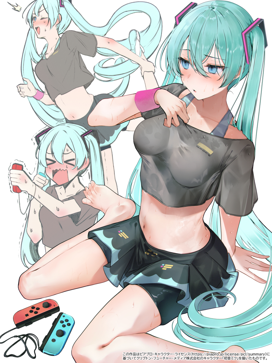 This is a pixiv picture whose title is ミクサンのフィットボクシングはじめました.