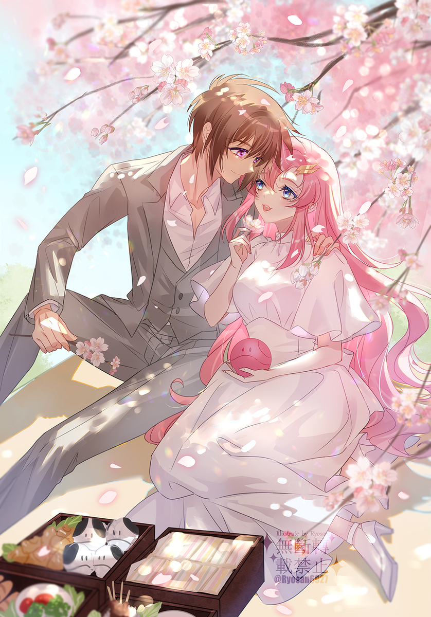 This is a pixiv picture whose title is 桜色舞うころ.