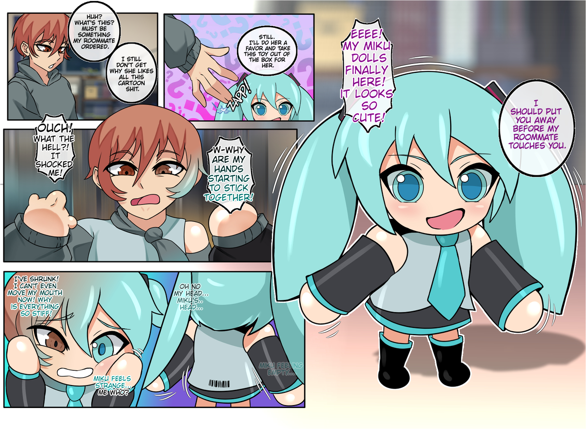 This is a pixiv picture whose title is Miku Doll TG.
