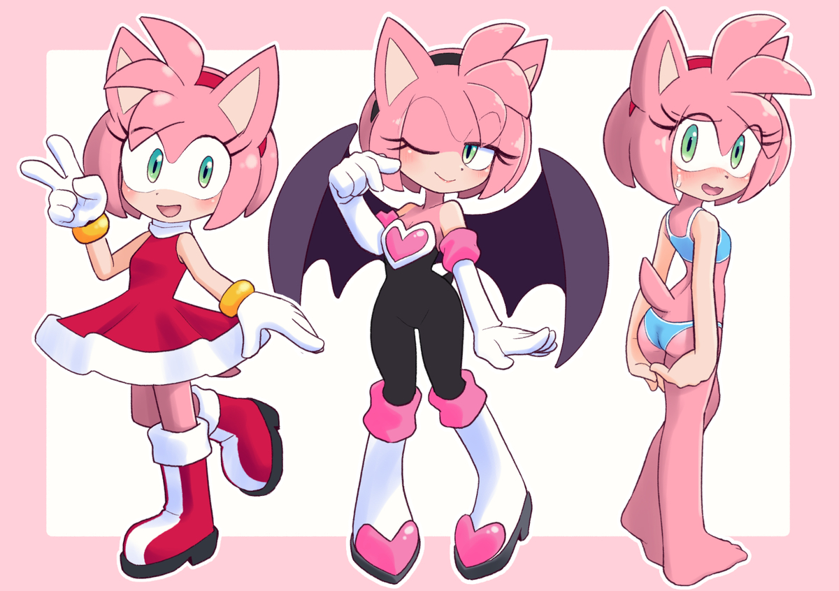 This is a pixiv picture whose title is Amy Rose.