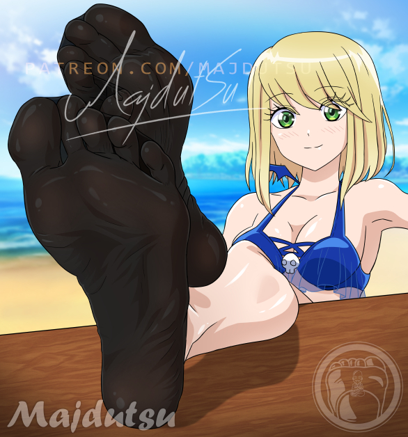 This is a pixiv picture whose title is Desumi Magahara Feet.