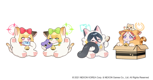 This is a pixiv picture whose title is ブルアカｘANIPLUSコラボSDイラスト.