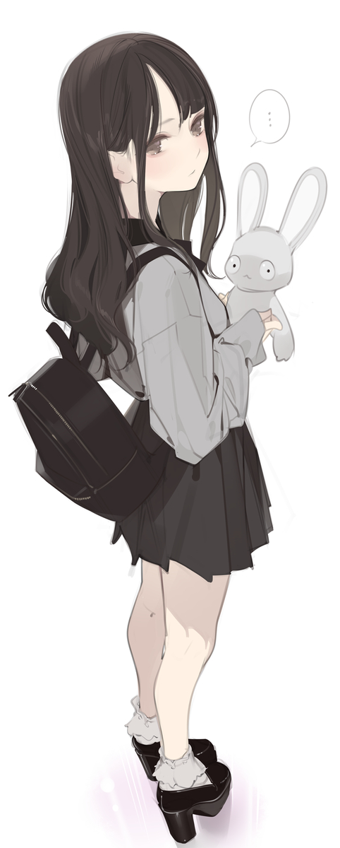 This is a pixiv picture whose title is モノトーンガール.