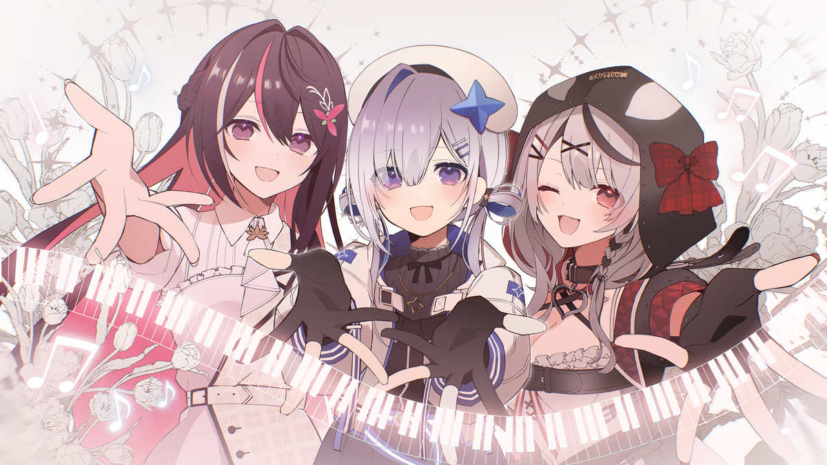 This is a pixiv picture whose title is 🎶.