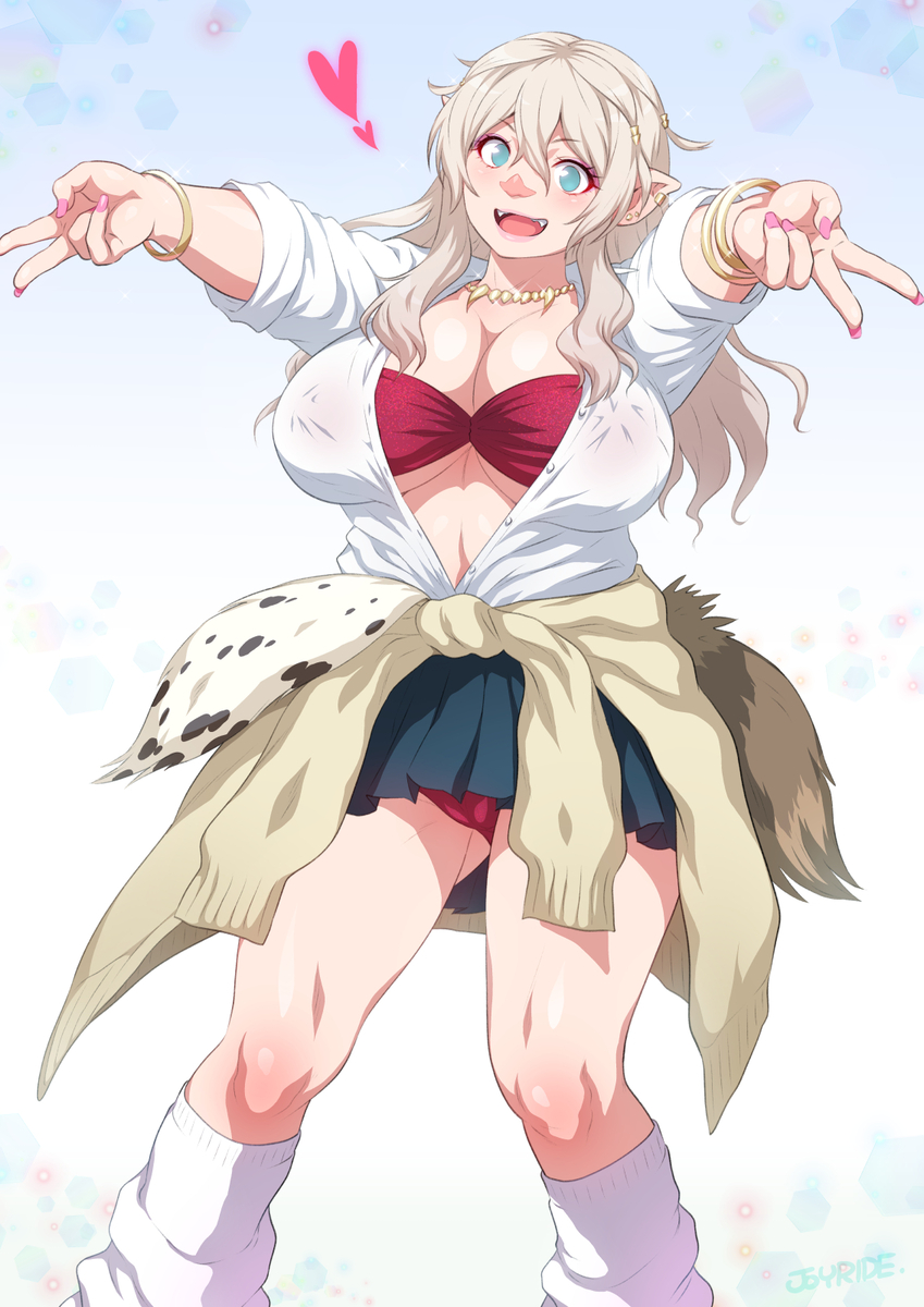 This is a pixiv picture whose title is 『ダンジョン飯』ギャルオークのリド♥.