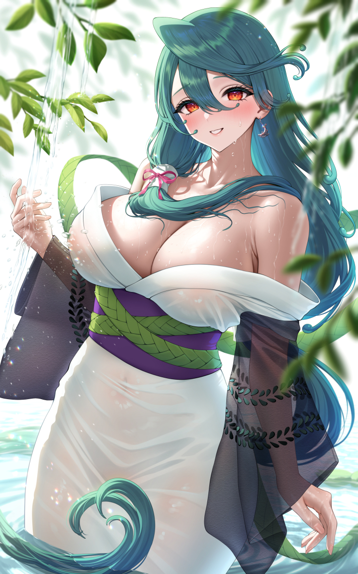 This is a pixiv picture whose title is 『幻想〜ゆめごこち〜』 濡れ女.