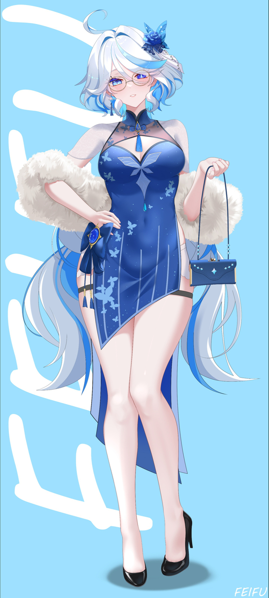 This is a pixiv picture whose title is 旗袍芙芙！.
