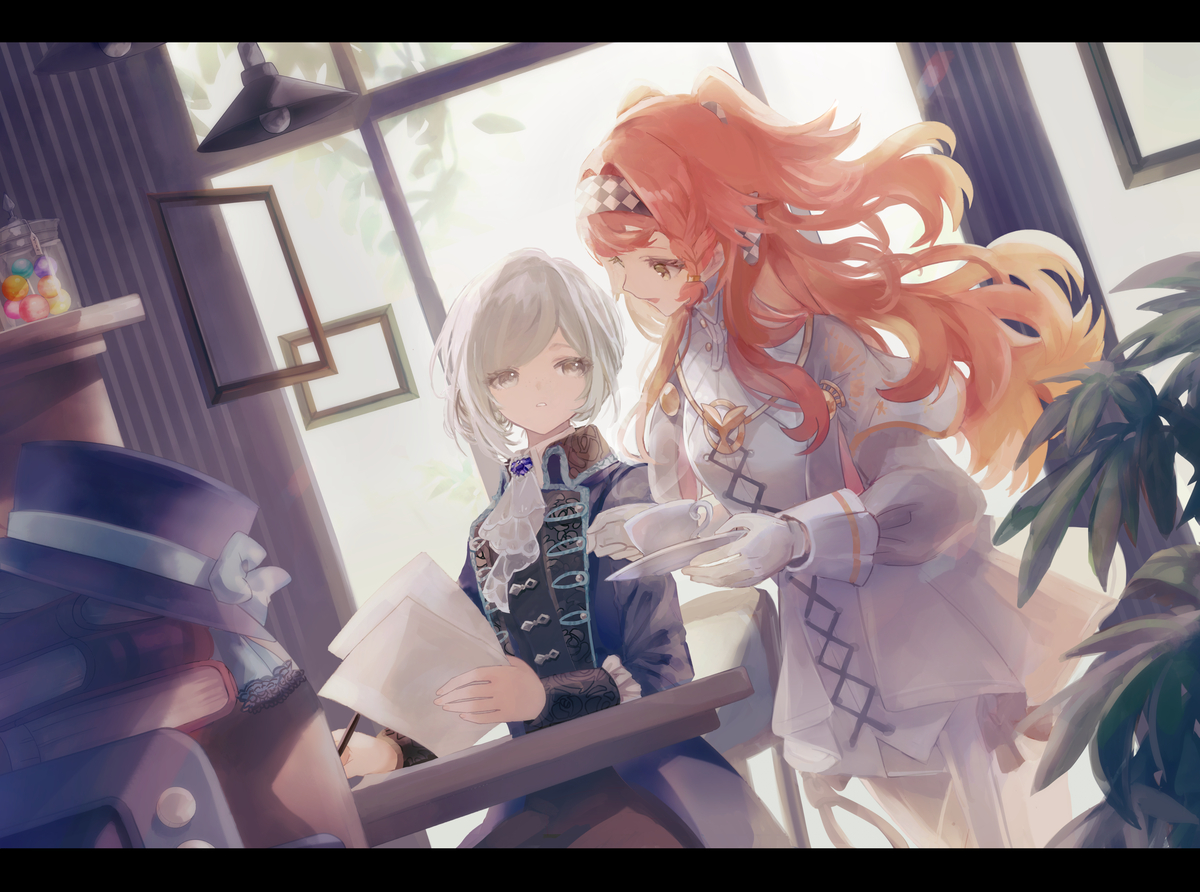 This is a pixiv picture whose title is ～break time～.