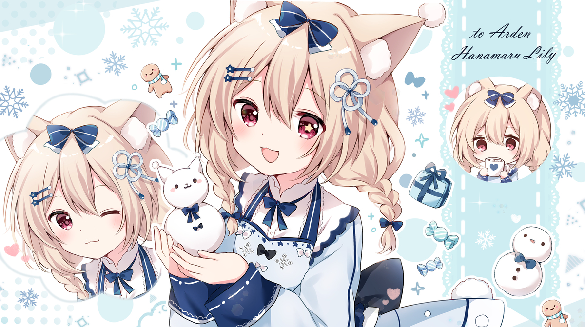 This is a pixiv picture whose title is skeb❄.