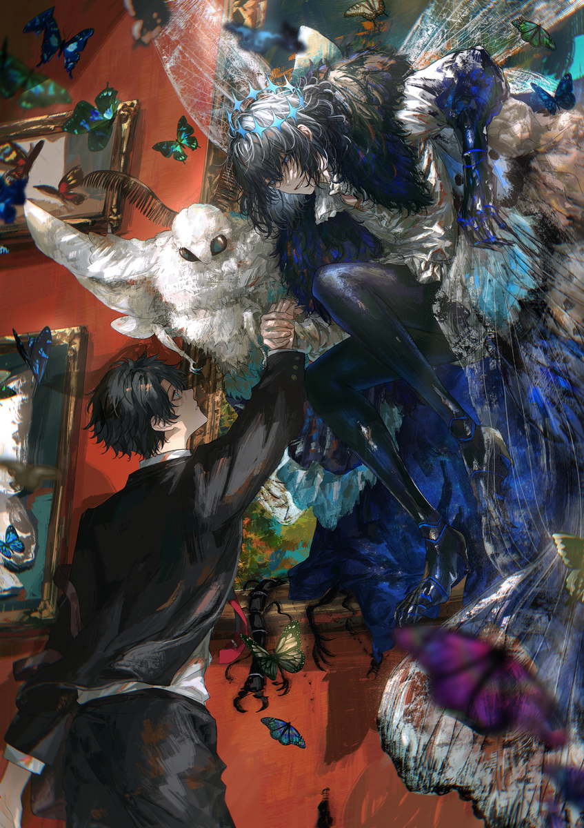 This is a pixiv picture whose title is 夜を閉ざすように共に沈む.