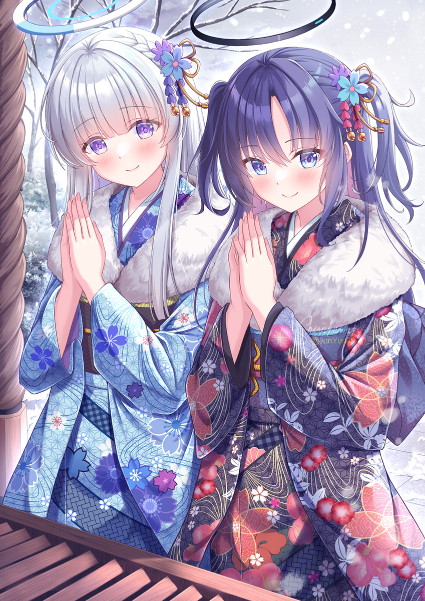 This is a pixiv picture whose title is 着物ノアユウ💙.