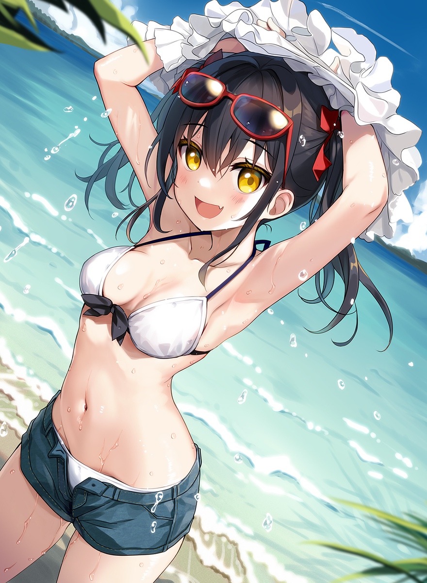 This is a pixiv picture whose title is 夏！！.