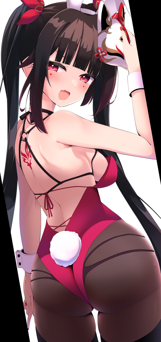 This is a pixiv picture whose title is バニー花火.