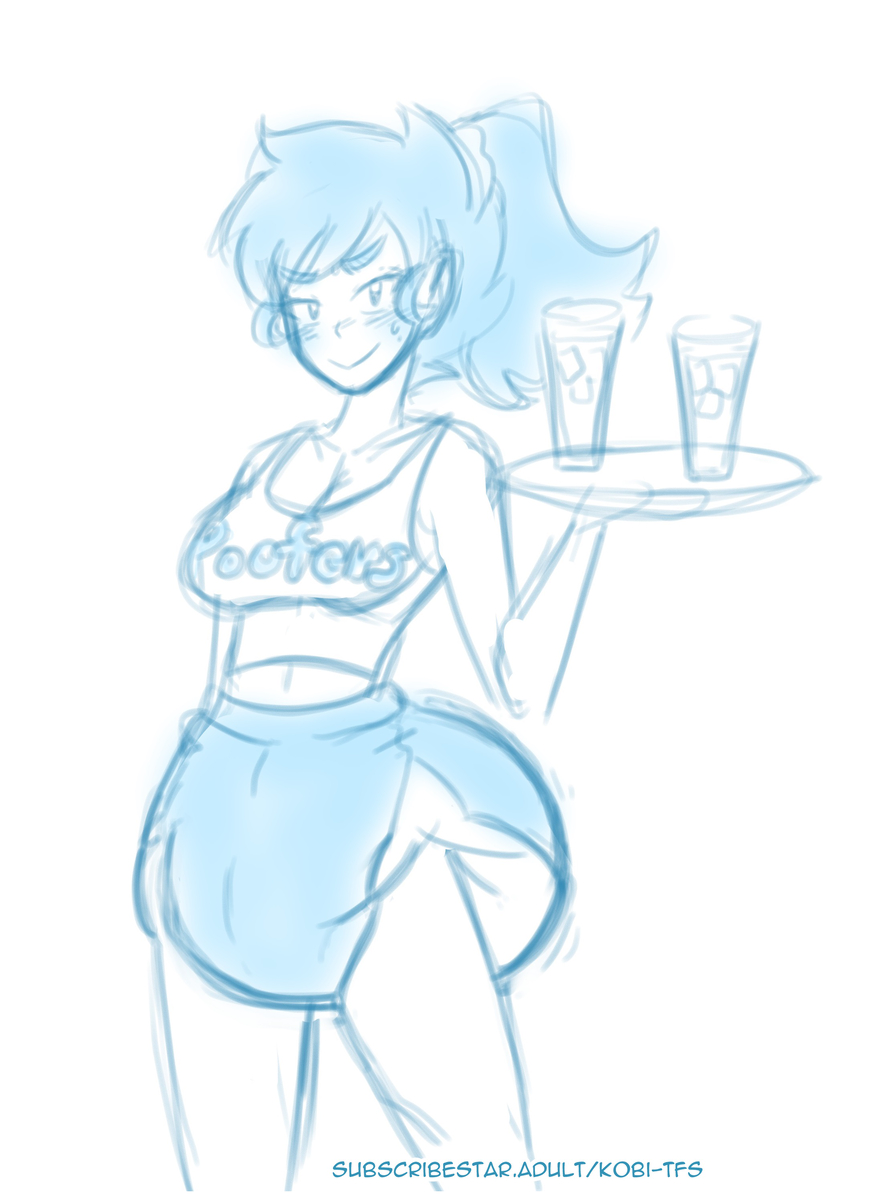 This is a pixiv picture whose title is Poofers Waitress.