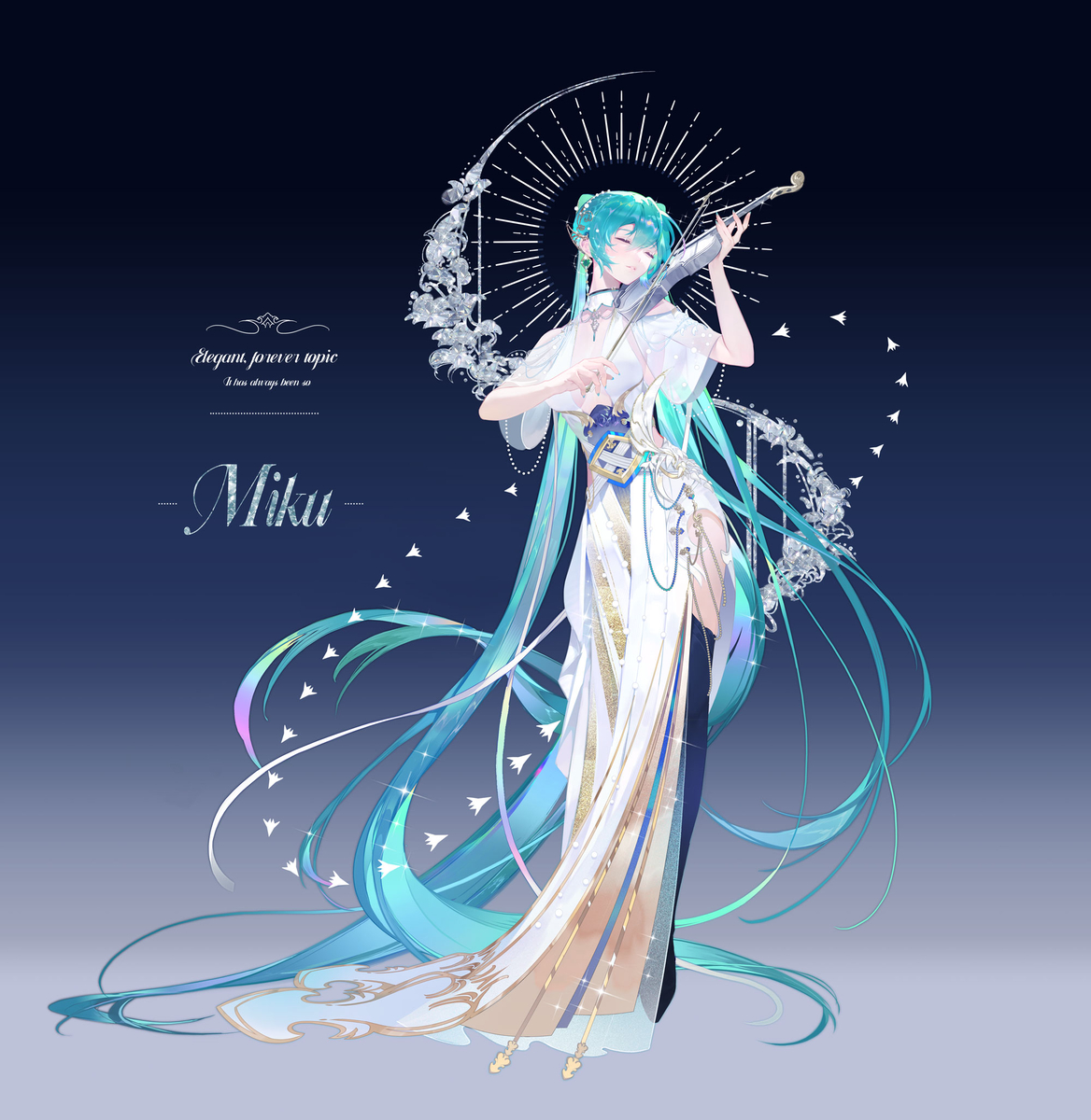 This is a pixiv picture whose title is miku.