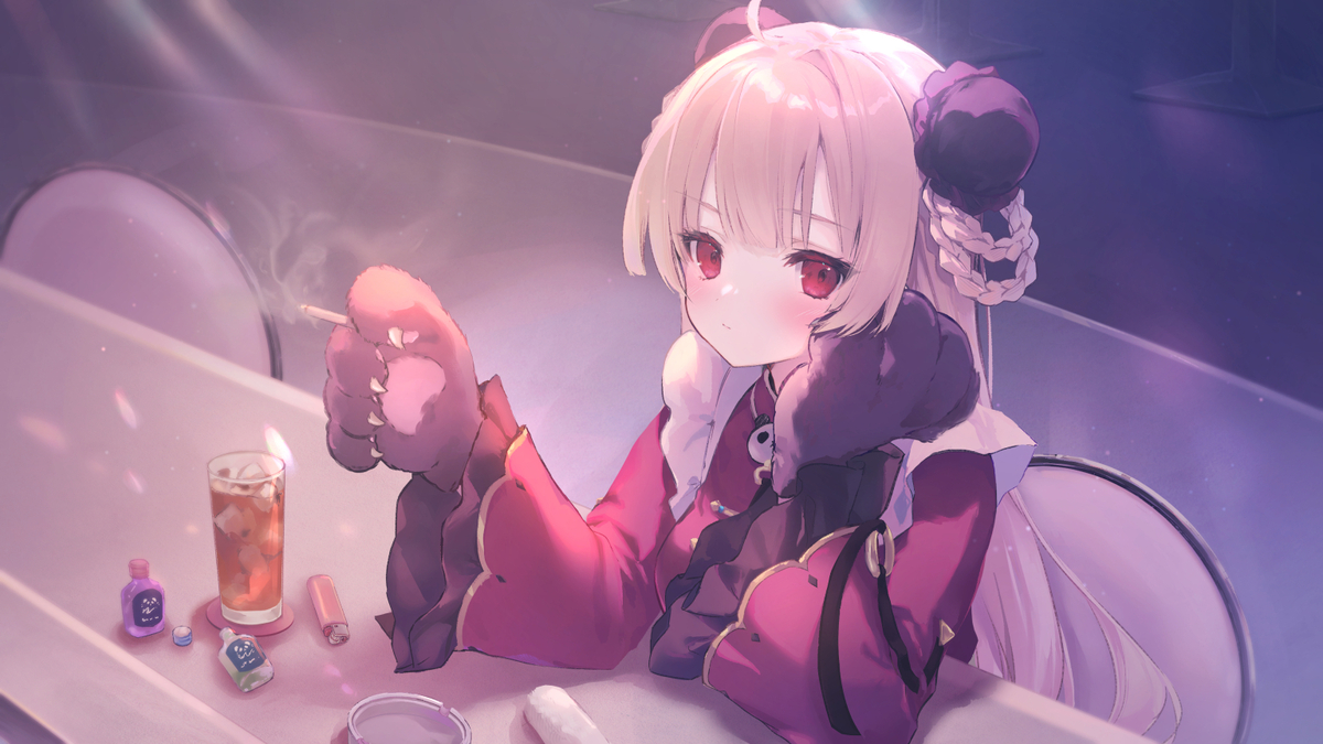This is a pixiv picture whose title is 🐼🍷.
