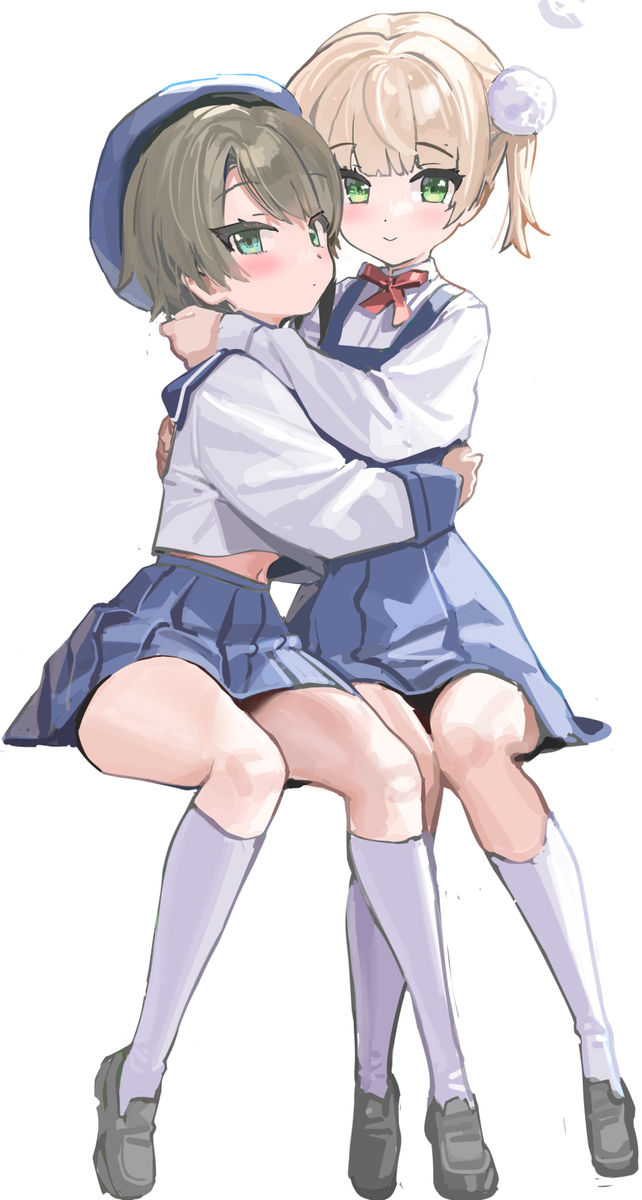This is a pixiv picture whose title is 大空スバル＆しぐれうい.