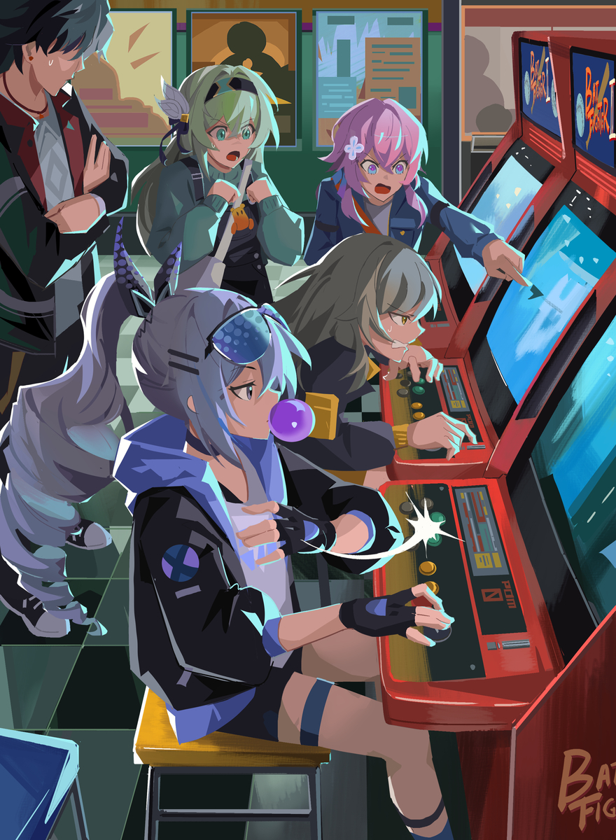 This is a pixiv picture whose title is Gaming.