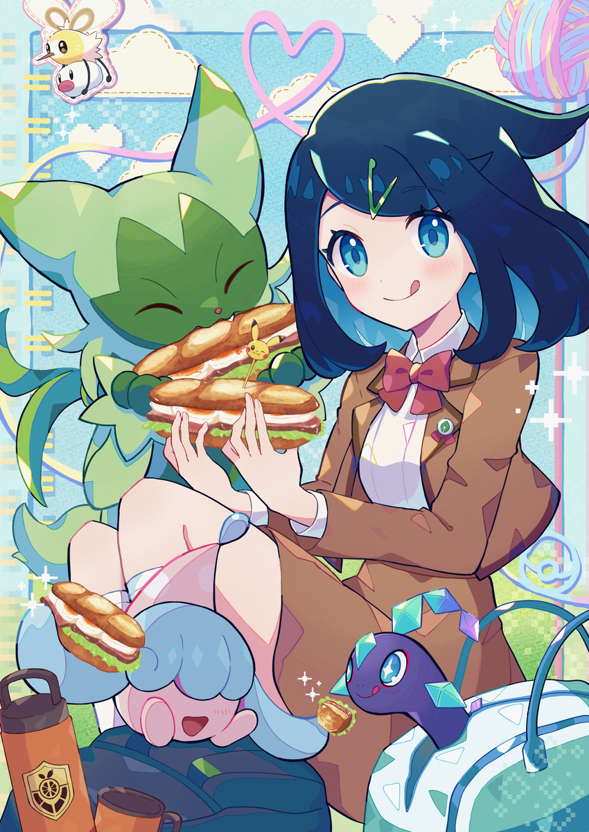This is a pixiv picture whose title is 「今日はみんなでピクニックだよ！🥪」.
