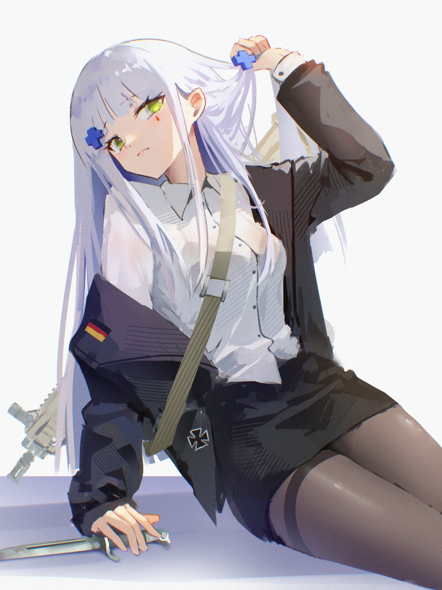 This is a pixiv picture whose title is HK416.