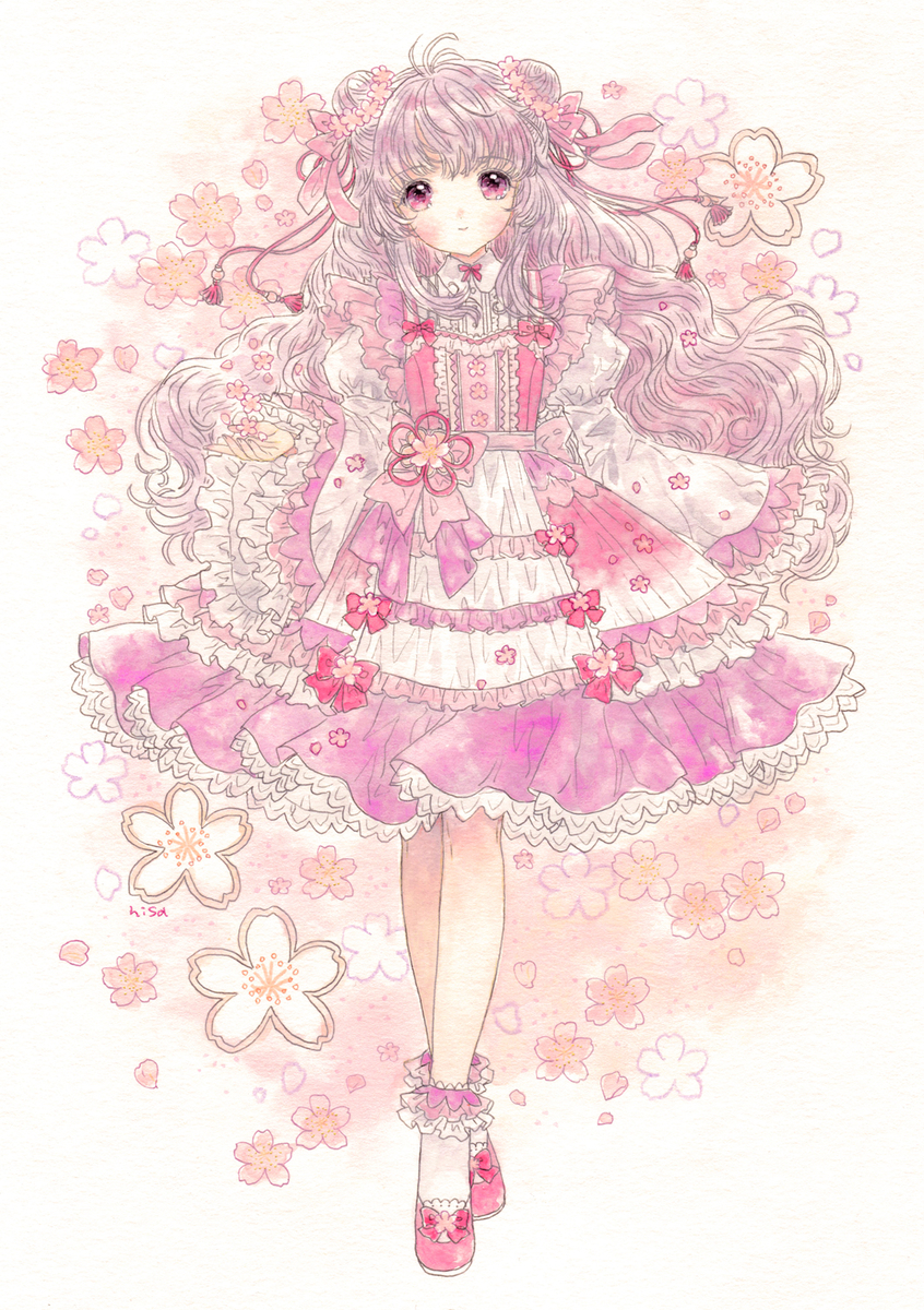 This is a pixiv picture whose title is 4月の麗.