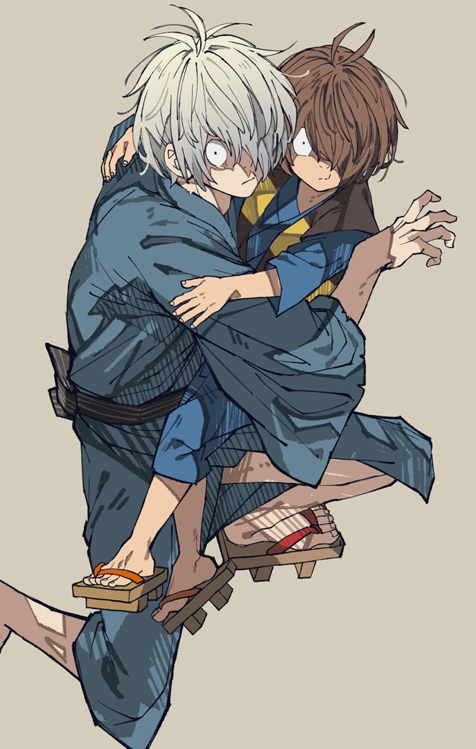 This is a pixiv picture whose title is 幽霊族の父と子.