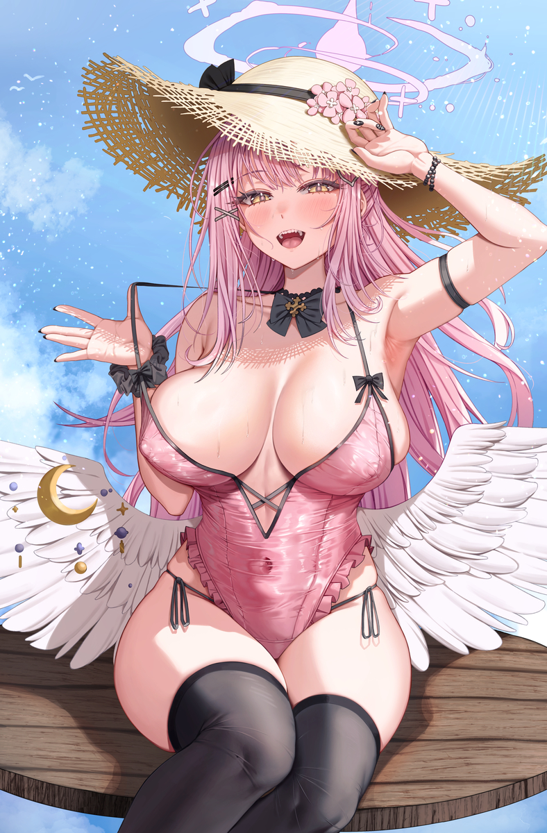 This is a pixiv picture whose title is 聖園ミカ.