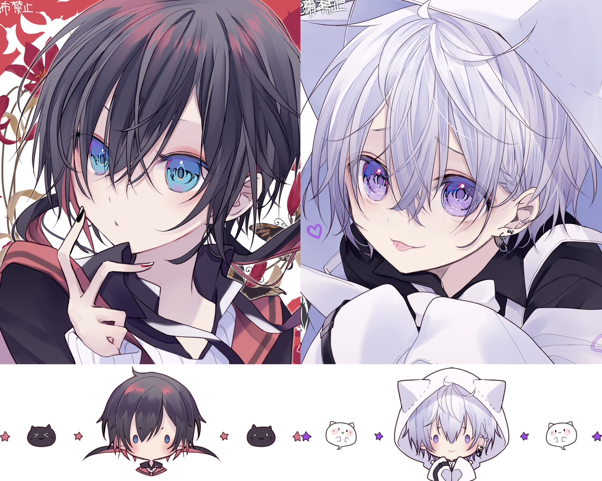 This is a pixiv picture whose title is フリーアイコンとヘッダー.
