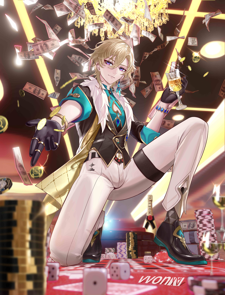 This is a pixiv picture whose title is 砂金——押上我.