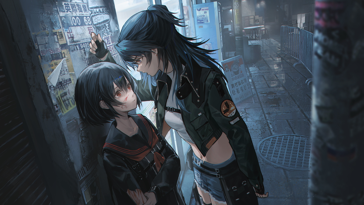 This is a pixiv picture whose title is —.