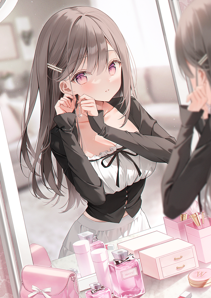 This is a pixiv picture whose title is 🎀.