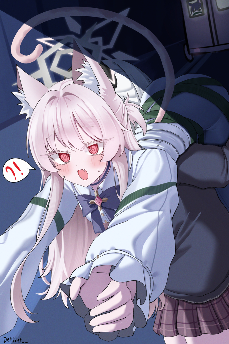 This is a pixiv picture whose title is 고양이 납치.