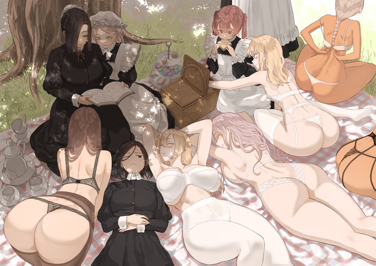 This is a pixiv picture whose title is Picnic.