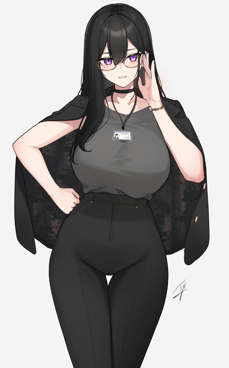 This is a pixiv picture whose title is 🖤.