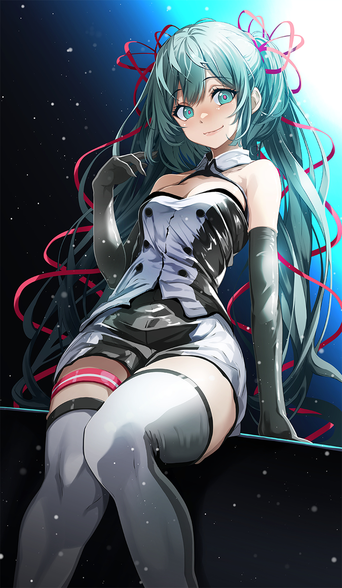 This is a pixiv picture whose title is 初音ミク 【ディメンション】.