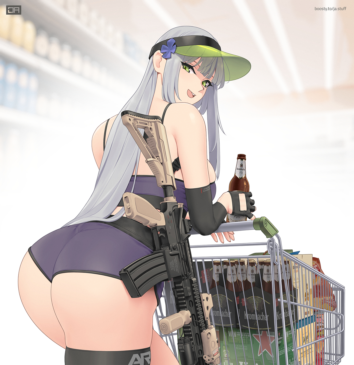 This is a pixiv picture whose title is HK416 "HILDA KOCH".