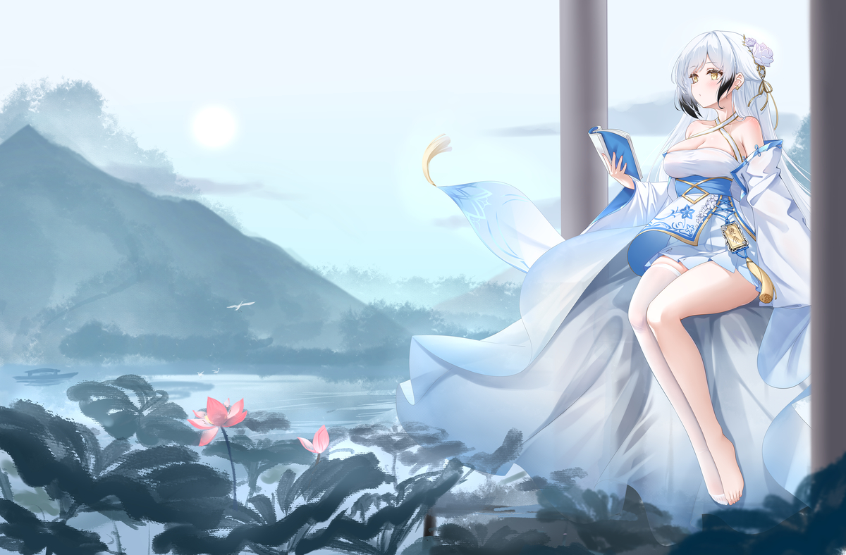 This is a pixiv picture whose title is 海天.