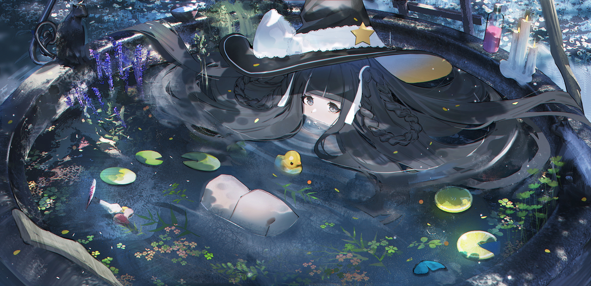 This is a pixiv picture whose title is Bath Witchery.