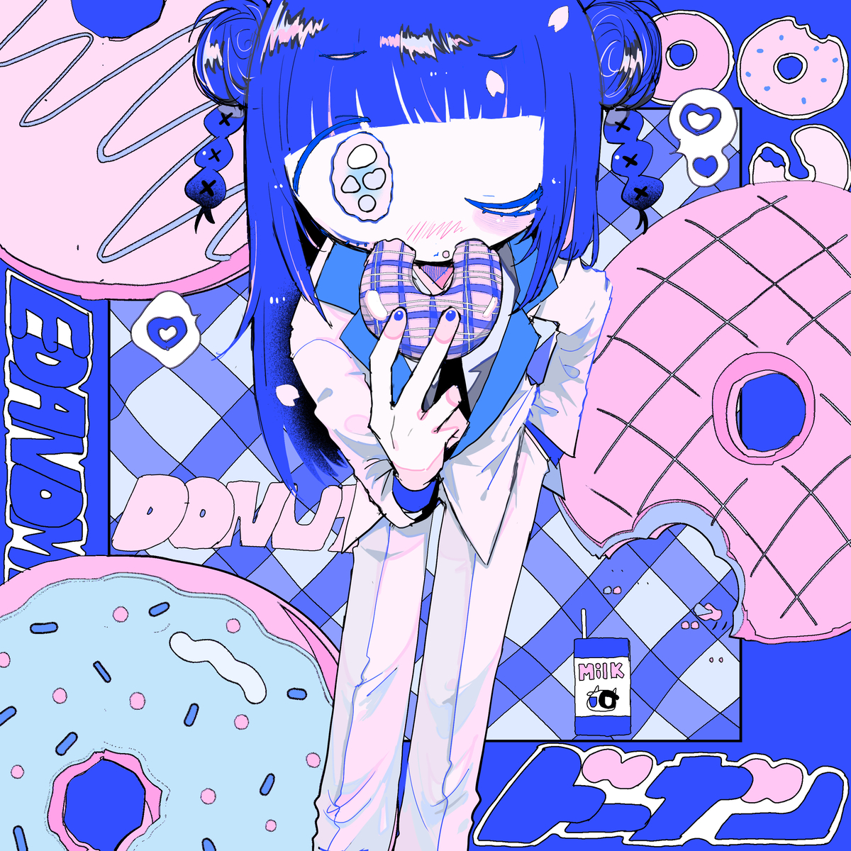This is a pixiv picture whose title is ドーナツたべたい🍩.