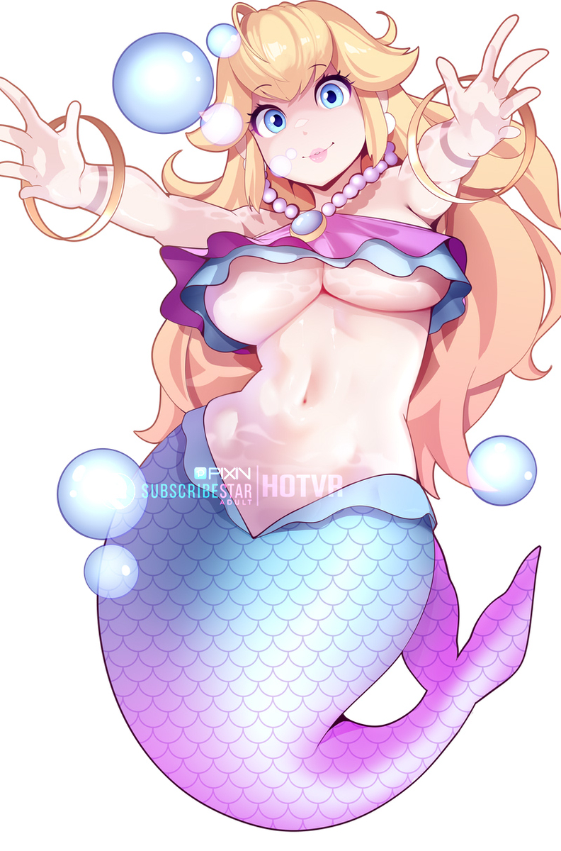 This is a pixiv picture whose title is Mermaid Peach.