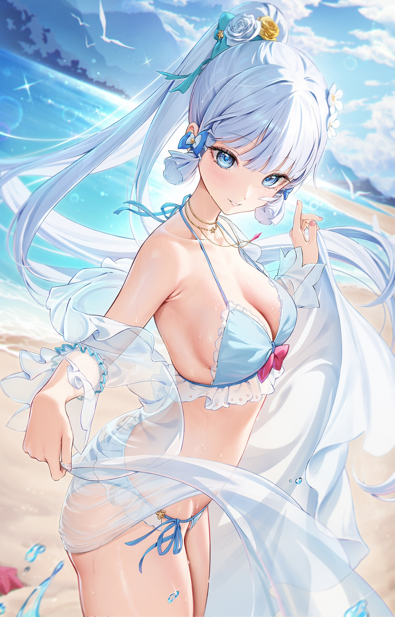 This is a pixiv picture whose title is 神里綾華.