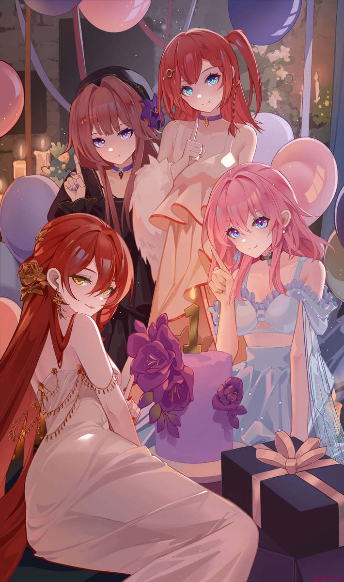 This is a pixiv picture whose title is 星穹铁道一周年.